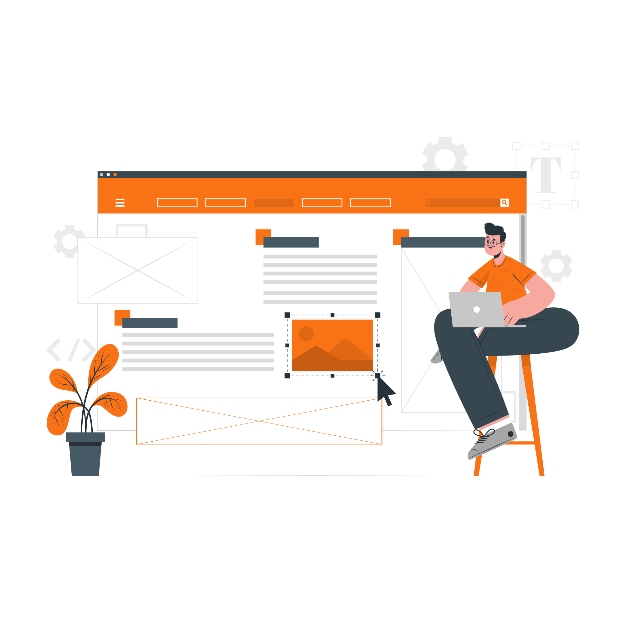 Güven ve tasarım illüstrasyonu